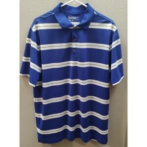 Nike Golf Tour Performance Dri Fit Mens Large Short Sleeve Striped Polo Shirt D1